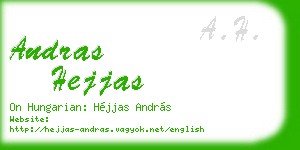 andras hejjas business card
