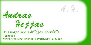 andras hejjas business card